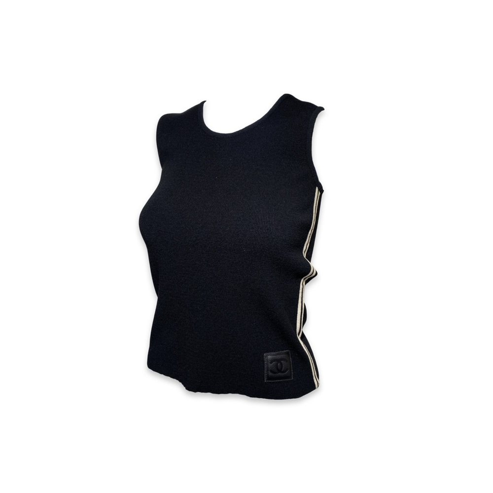 Chanel Sport 2004 Fall Black Wool Knit Tanktop